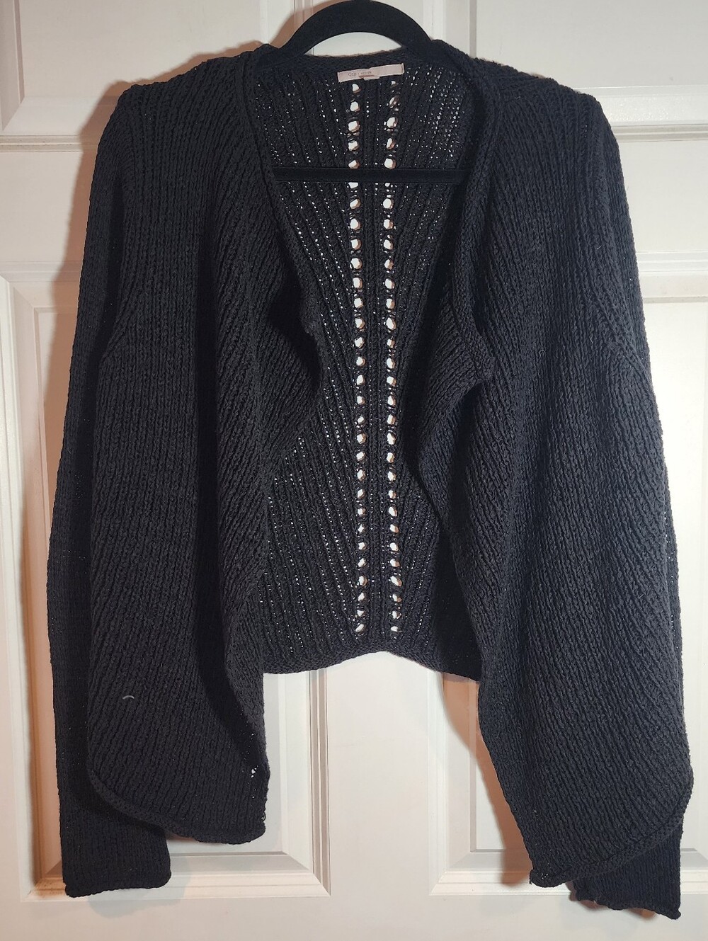 Gap Black Open-Front Knit Women's Sweater Cardigan Medium